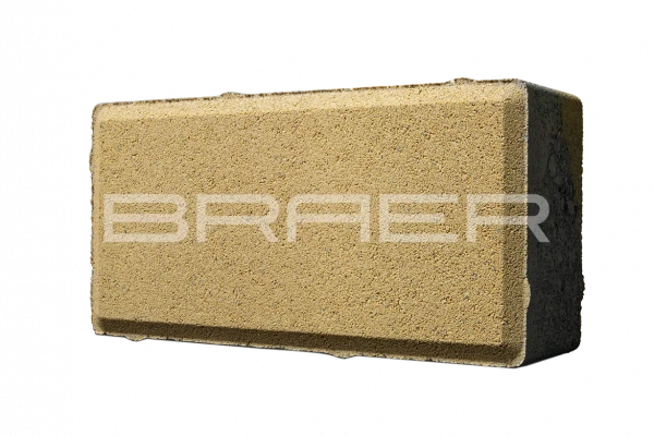 Тротуарная плитка BRAER Прямоугольник, Жёлтый, 40 мм Тротуарная плитка BRAER Прямоугольник, Жёлтый, 40 мм