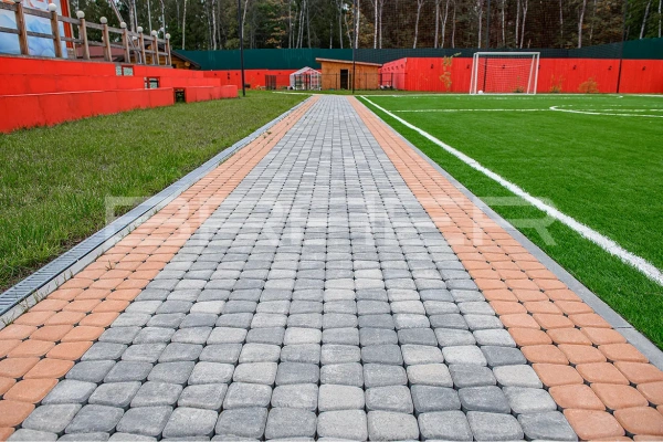 Тротуарная плитка BRAER Классико круговая, Color Mix Туман, 60 мм Тротуарная плитка BRAER Классико круговая, Color Mix Туман, 60 мм