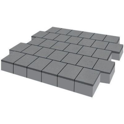 Тротуарная плитка Steinrus Armor, 80 мм, серый, гладкая Тротуарная плитка Steinrus Armor, 80 мм, серый, гладкая