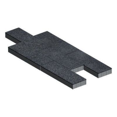 Тротуарная плитка Steinrus Аликанте, 80 мм, Неро, BackWash Тротуарная плитка Steinrus Аликанте, 80 мм, Неро, BackWash