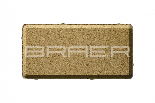 Тротуарная плитка BRAER Прямоугольник, Жёлтый, 40 мм Тротуарная плитка BRAER Прямоугольник, Жёлтый, 40 мм