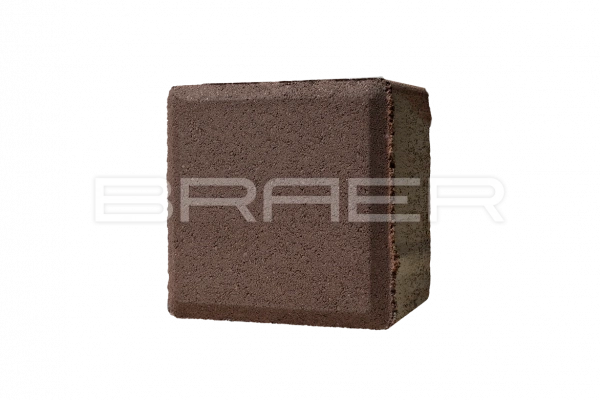 Тротуарная плитка BRAER Лувр, Коричневый, 100х100 мм, 60 мм Тротуарная плитка BRAER Лувр, Коричневый, 100х100 мм, 60 мм