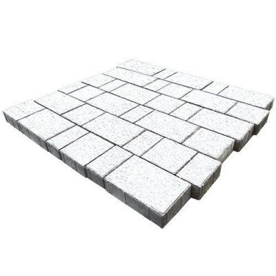 Тротуарная плитка Steinrus Новый город Рид, 80 мм, белый, native Тротуарная плитка Steinrus Новый город Рид, 80 мм, белый, native