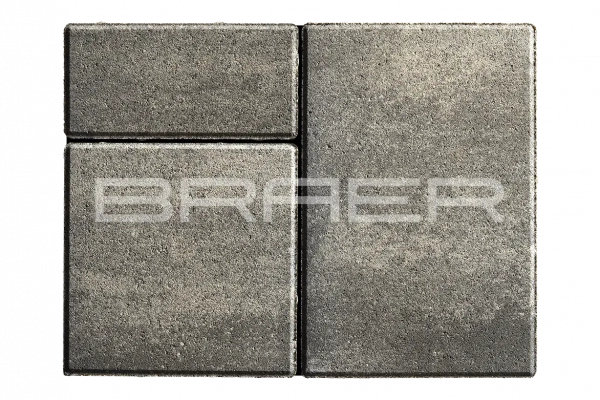 Тротуарная плитка BRAER Старый город Ландхаус, Color Mix Туман, 60 мм Тротуарная плитка BRAER Старый город Ландхаус, Color Mix Туман, 60 мм