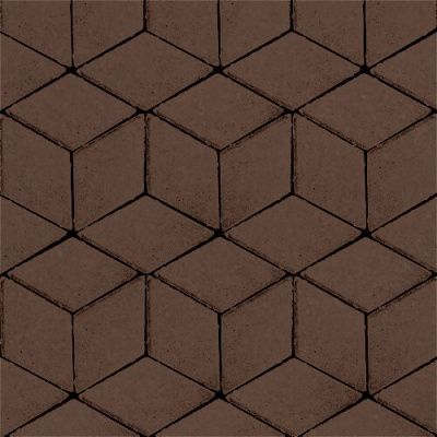 Тротуарная плитка Steinrus Ромб, 60 мм, коричневый, гладкая