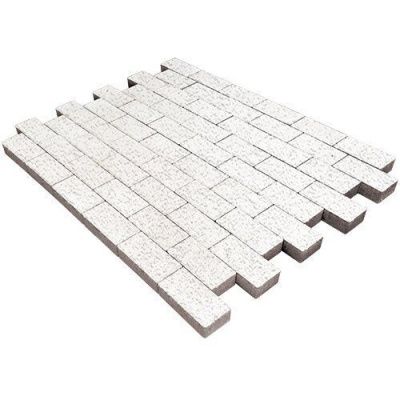 Тротуарная плитка Steinrus Прямоугольник, 60 мм, белый, native