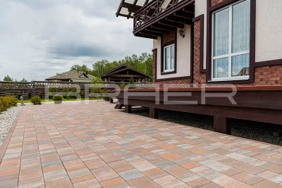 Тротуарная плитка BRAER Старый город Ландхаус, Color Mix Койот, 60 мм Тротуарная плитка BRAER Старый город Ландхаус, Color Mix Койот, 60 мм
