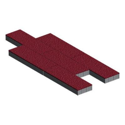 Тротуарная плитка Steinrus Аликанте, 80 мм, Винный, Native Тротуарная плитка Steinrus Аликанте, 80 мм, Винный, Native