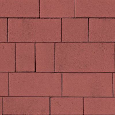 Тротуарная плитка Steinrus Инсбрук Тироль, 60 мм, красный, гладкая