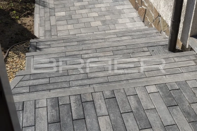Тротуарная плитка BRAER Ригель 2.0, Color Mix Туман, 60 мм Тротуарная плитка BRAER Ригель 2.0, Color Mix Туман, 60 мм