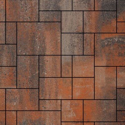 Тротуарная плитка Steinrus Инсбрук Альпен, 60 мм, ColorMix Рей, гладкая
