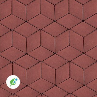 Тротуарная плитка Steinrus Полярная звезда, 80 мм, винный, гладкая Тротуарная плитка Steinrus Полярная звезда, 80 мм, винный, гладкая