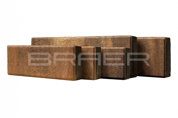 Тротуарная плитка BRAER Домино, Color Mix Каштан, 60 мм Тротуарная плитка BRAER Домино, Color Mix Каштан, 60 мм
