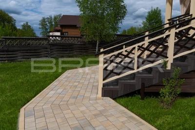 Тротуарная плитка BRAER Старый город Ландхаус, Color Mix Песчаник, 80 мм Тротуарная плитка BRAER Старый город Ландхаус, Color Mix Песчаник, 80 мм