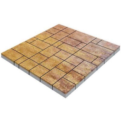 Тротуарная плитка Steinrus Инсбрук Альпен, 60 мм, ColorMix Брайс, native