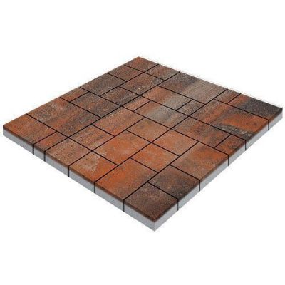 Тротуарная плитка Steinrus Инсбрук Альпен, 60 мм, ColorMix Рей, гладкая