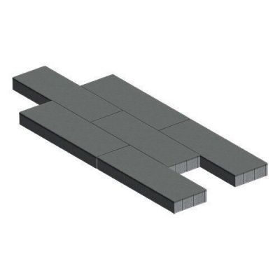 Тротуарная плитка Steinrus Аликанте, 80 мм, серый, гладкая Тротуарная плитка Steinrus Аликанте, 80 мм, серый, гладкая