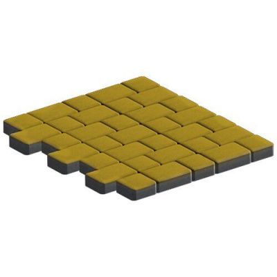 Тротуарная плитка Steinrus Инсбрук Альт Дуо, 60 мм, Желтый, гладкая Тротуарная плитка Steinrus Инсбрук Альт Дуо, 60 мм, Желтый, гладкая